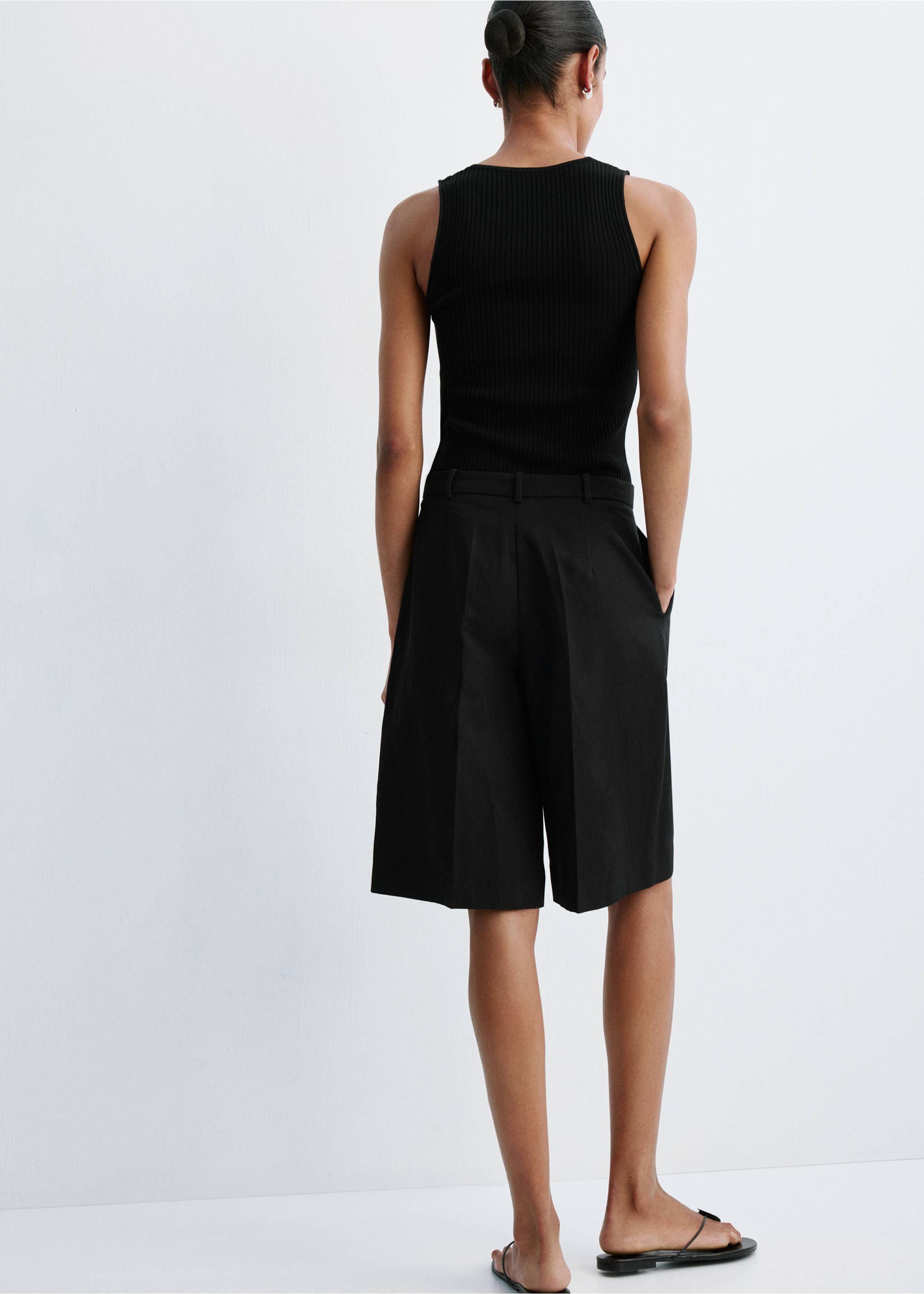 Lace lyocell top - Reverse of the article, Black. Ref: 37072894-00.