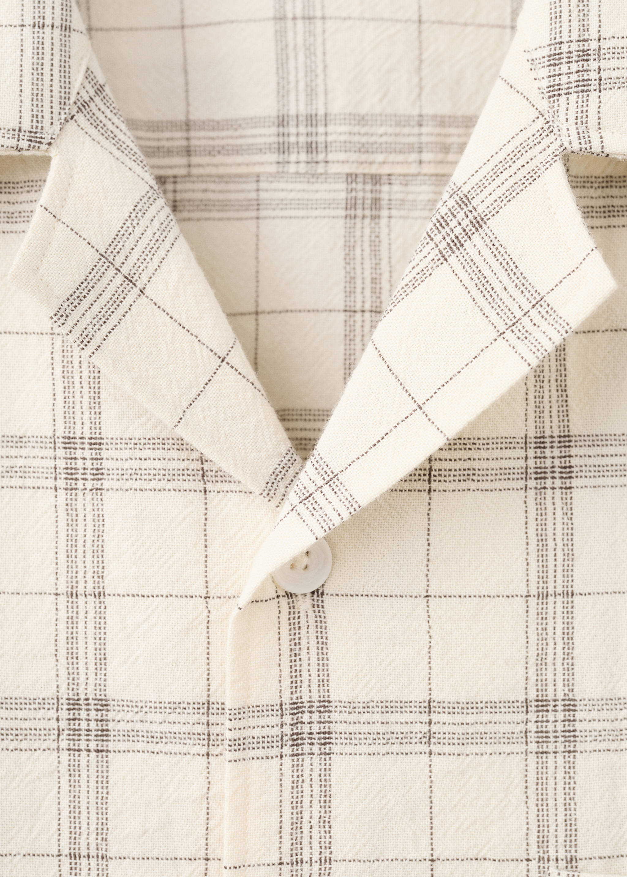 Chemise en coton à carreaux col bowling - Détail de l'article 8