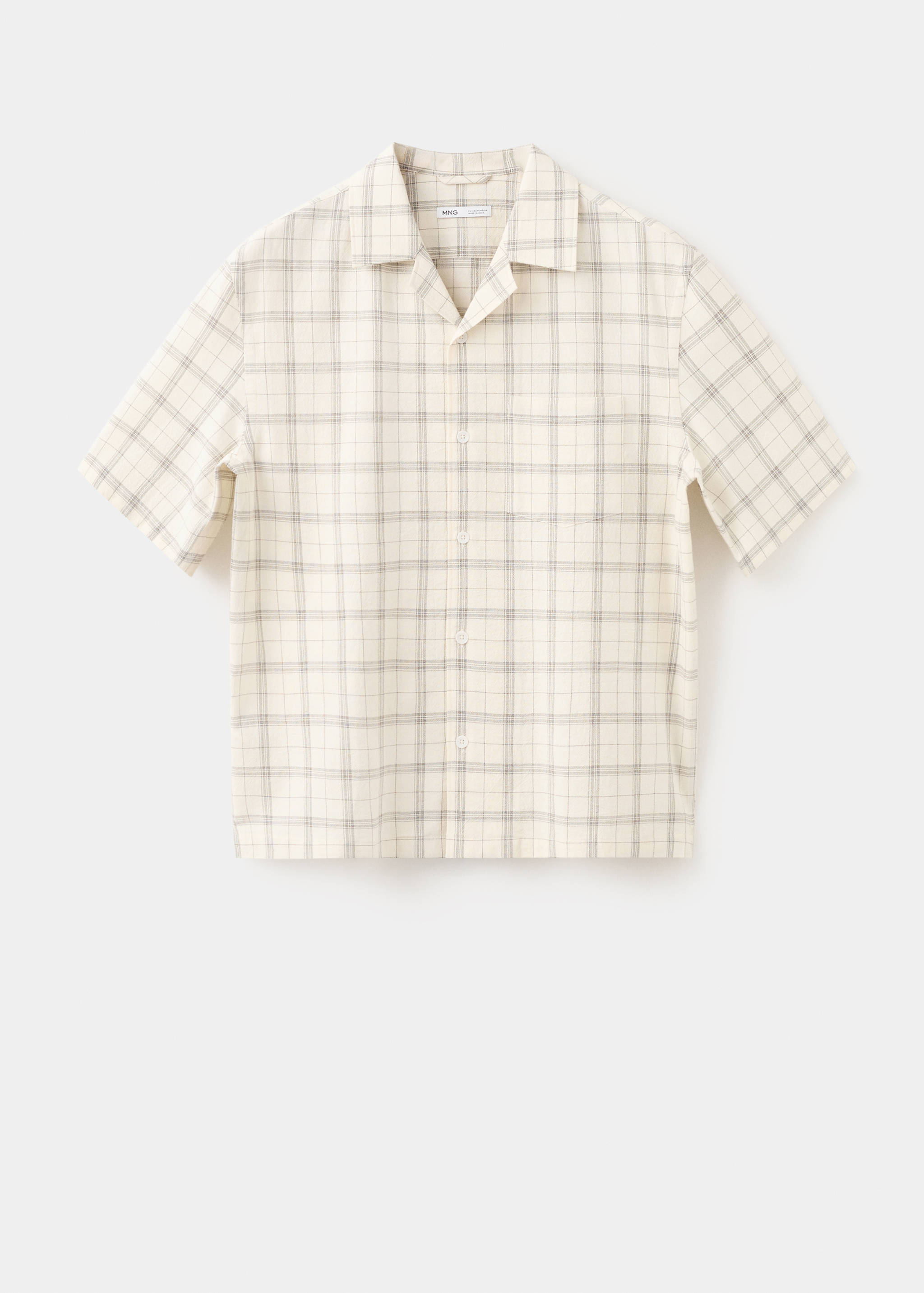 Chemise en coton à carreaux col bowling - Article sans modèle