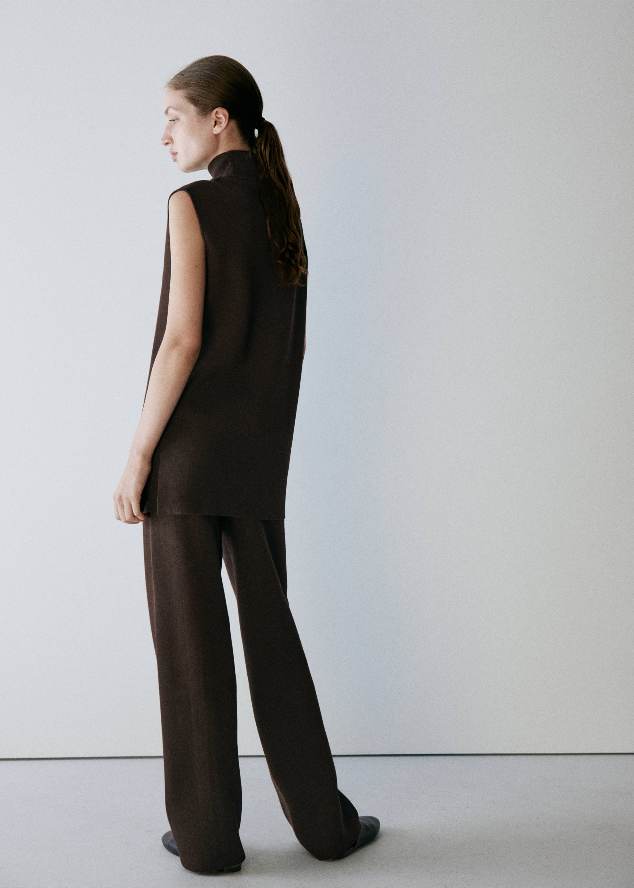 Pantalon pyjama maille Milano - Verso de l’article, Chocolat. Ref: 37072898-00.