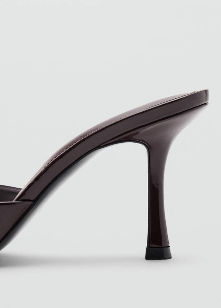 Pointed heel sandals — Burgundy