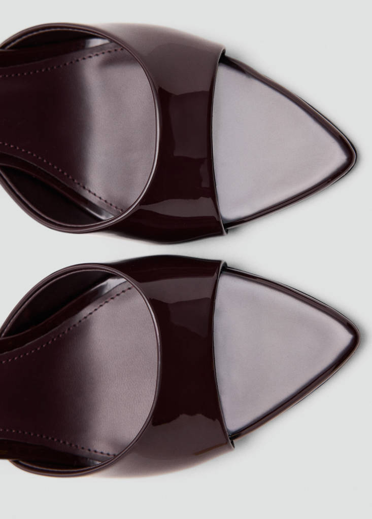 Pointed heel sandals — Burgundy