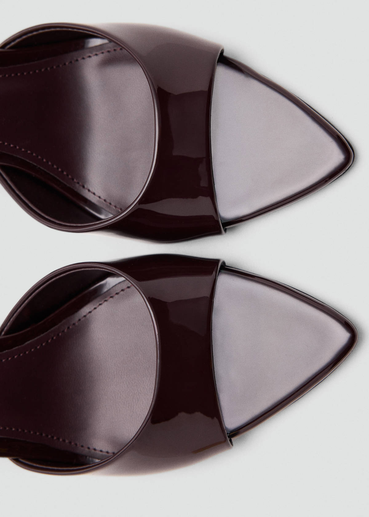 Pointed heel sandals — Burgundy