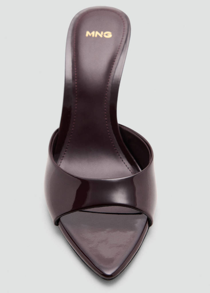 Pointed heel sandals — Burgundy