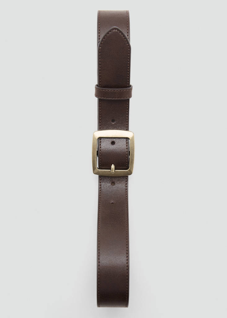 Square buckle belt — Chocolate