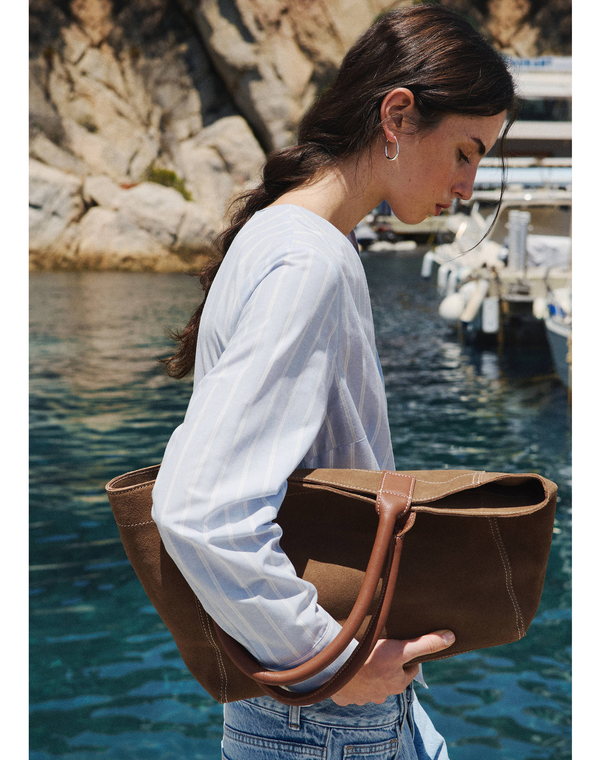 100% split leather bag - General plane