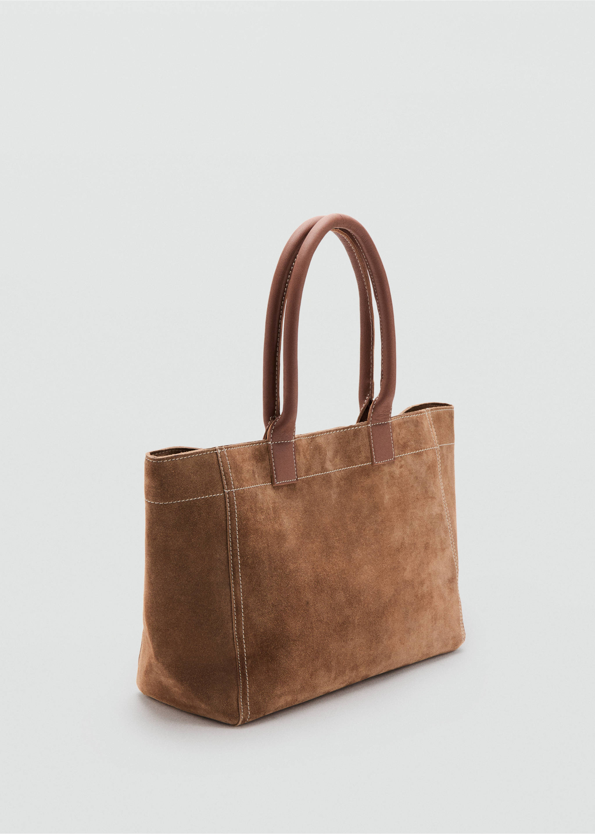 100% split leather bag - Medium plane, Sand. Ref: 37072906-00.