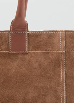 Split-leather tote bag — Sand 5