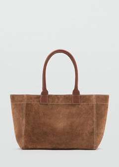 Split-leather tote bag — Sand 3