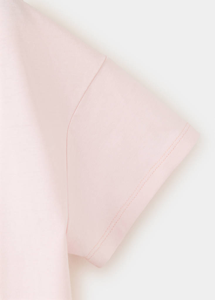 Printed cotton-blend t-shirt — Pink