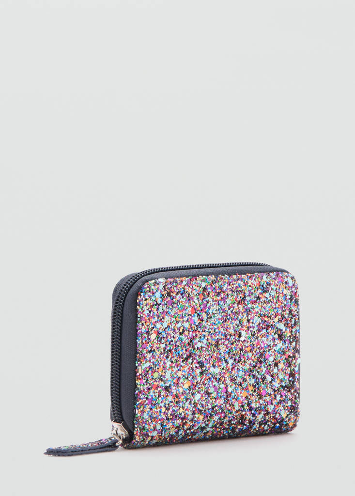 Glitter coin purse — Dark Navy