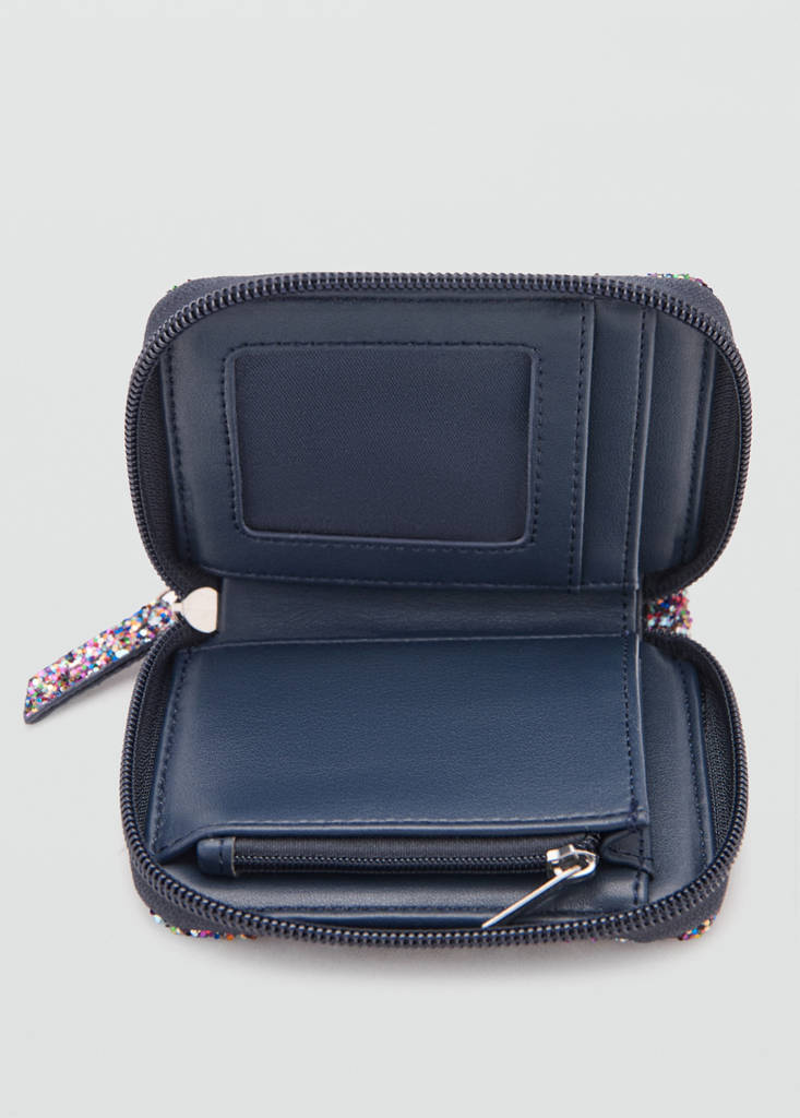 Glitter coin purse — Dark Navy