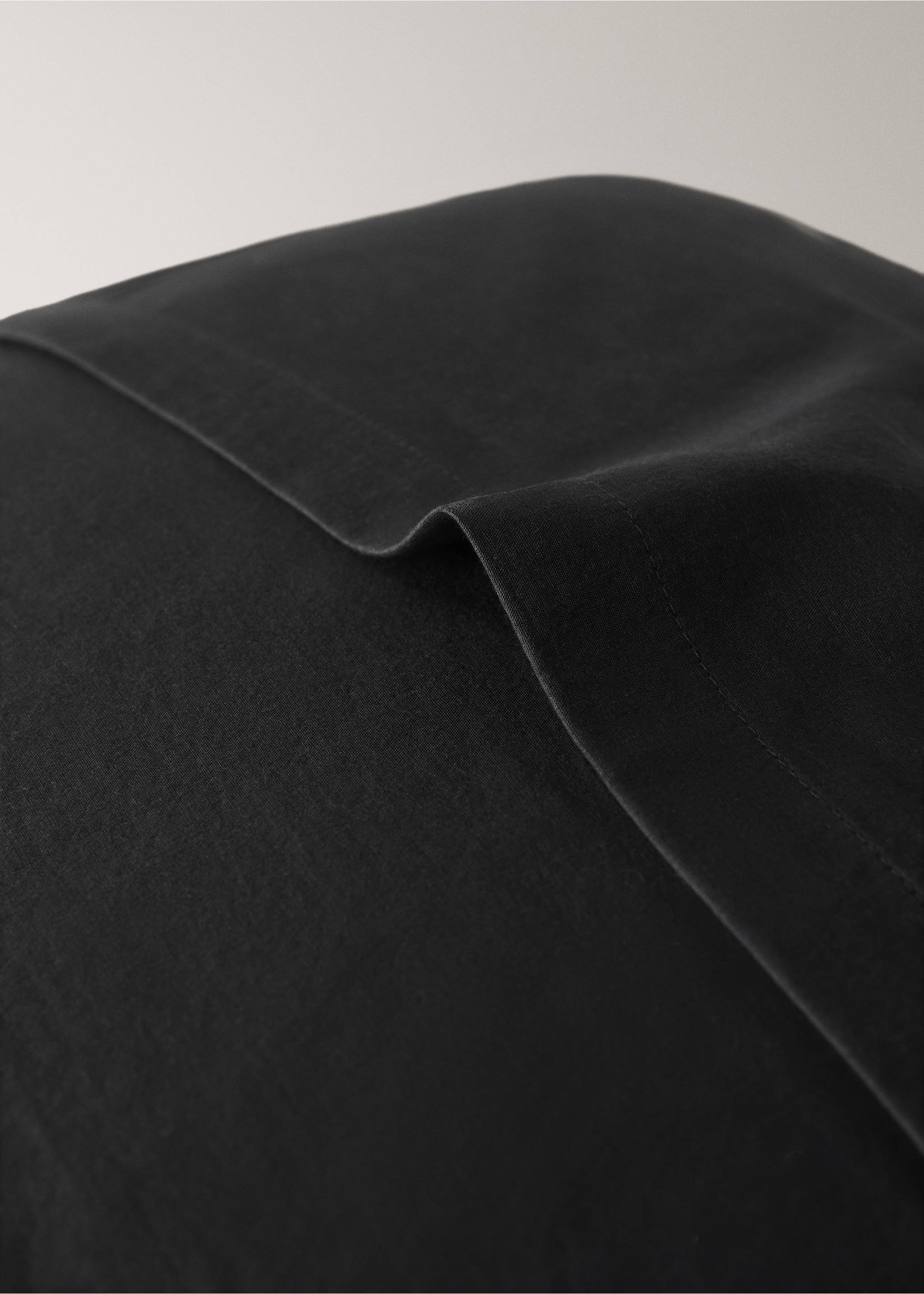 100% cotton cushion cover for bed 50x50 cm - Details of the article 2, Charcoal. Ref: 37072909-00.