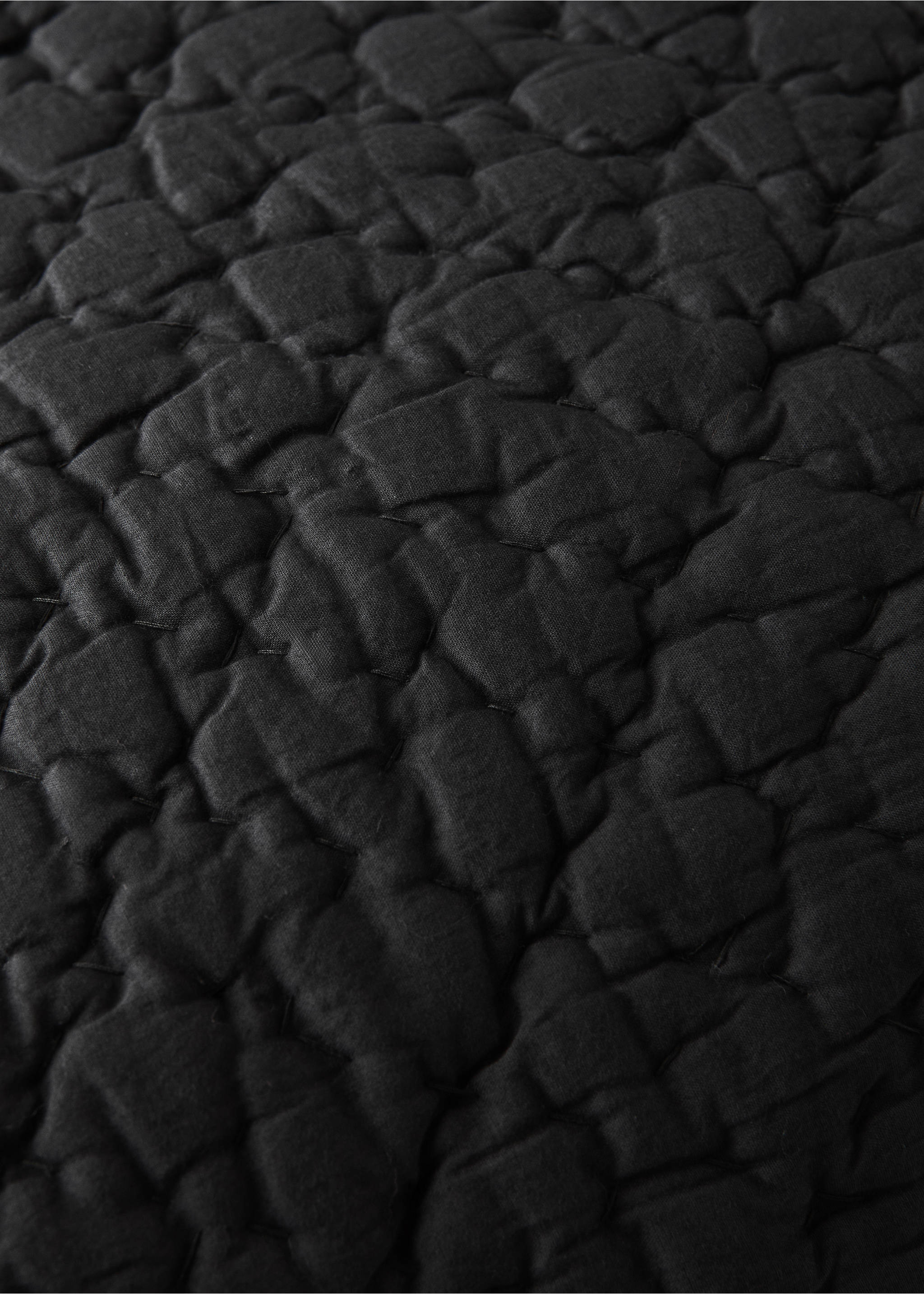100% cotton cushion cover for bed 50x50 cm - Details of the article 3, Charcoal. Ref: 37072909-00.