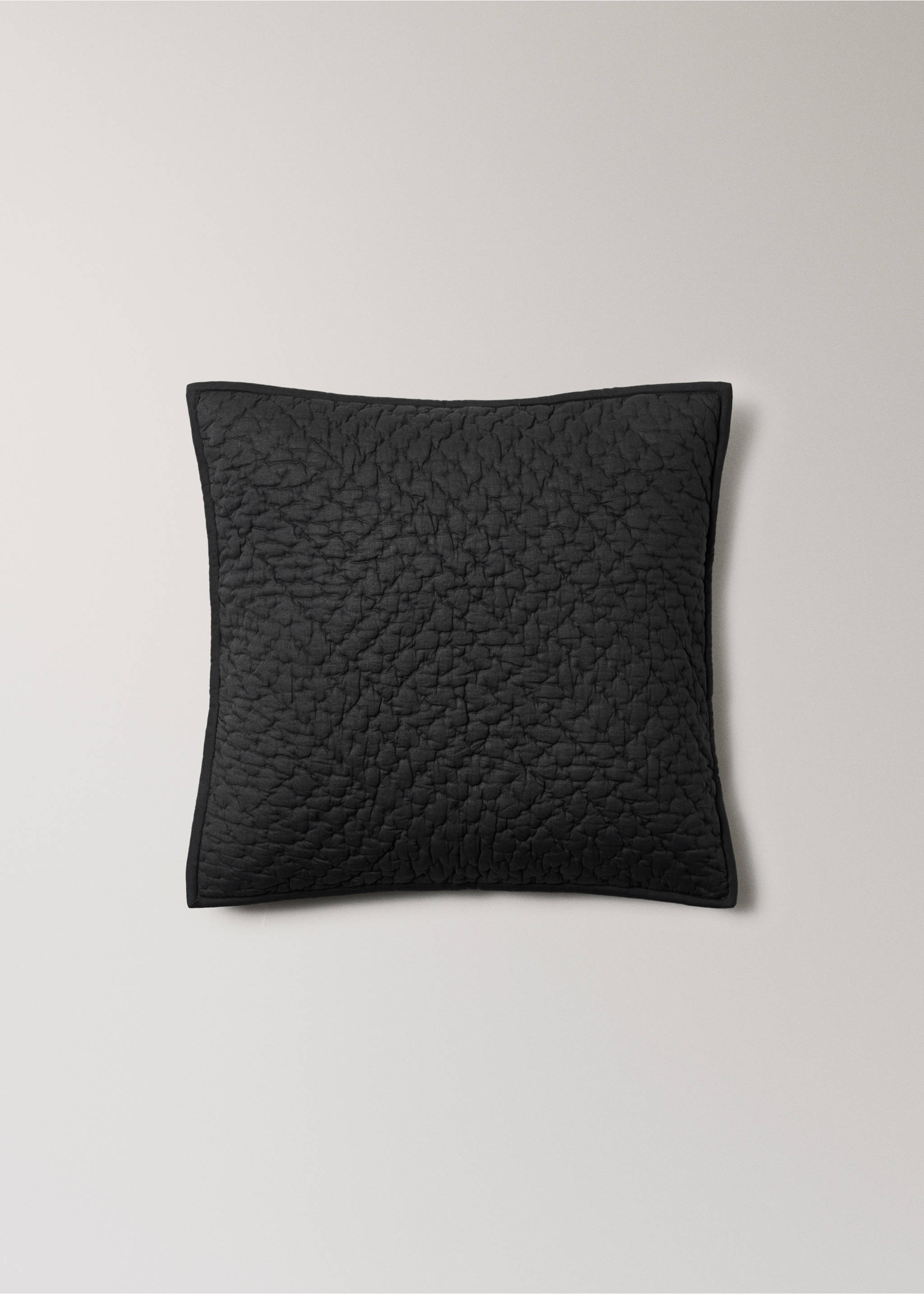 100% cotton cushion cover for bed 50x50 cm - Article without model, Charcoal. Ref: 37072909-00.