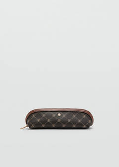 Zip case with printed logo — Brown 1