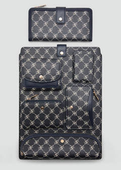 Zip case with printed logo — Navy 4