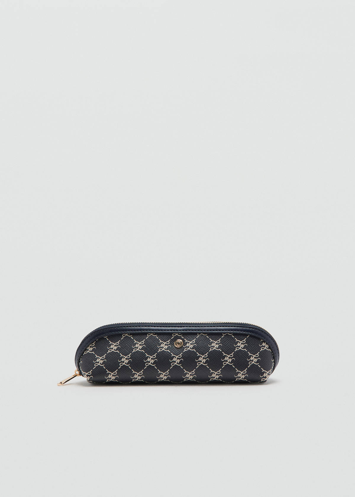 Zip case with printed logo — Navy