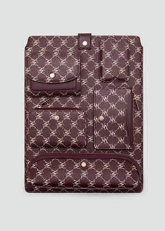 Zip case with printed logo — Burgundy 4