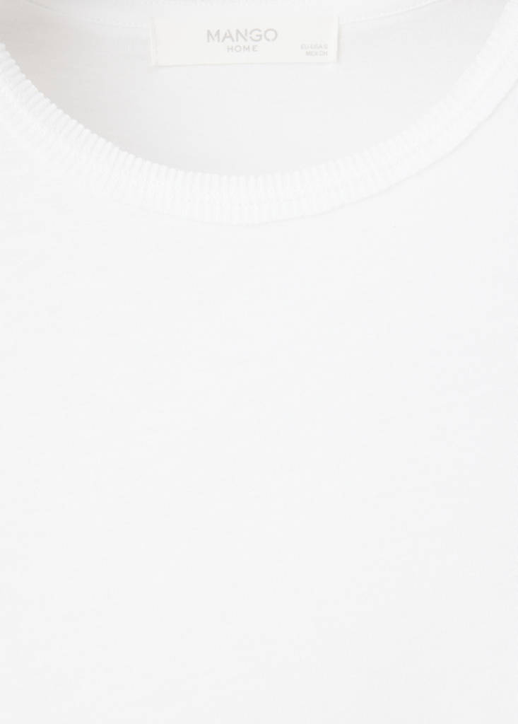 Long-sleeved fitted t-shirt — White