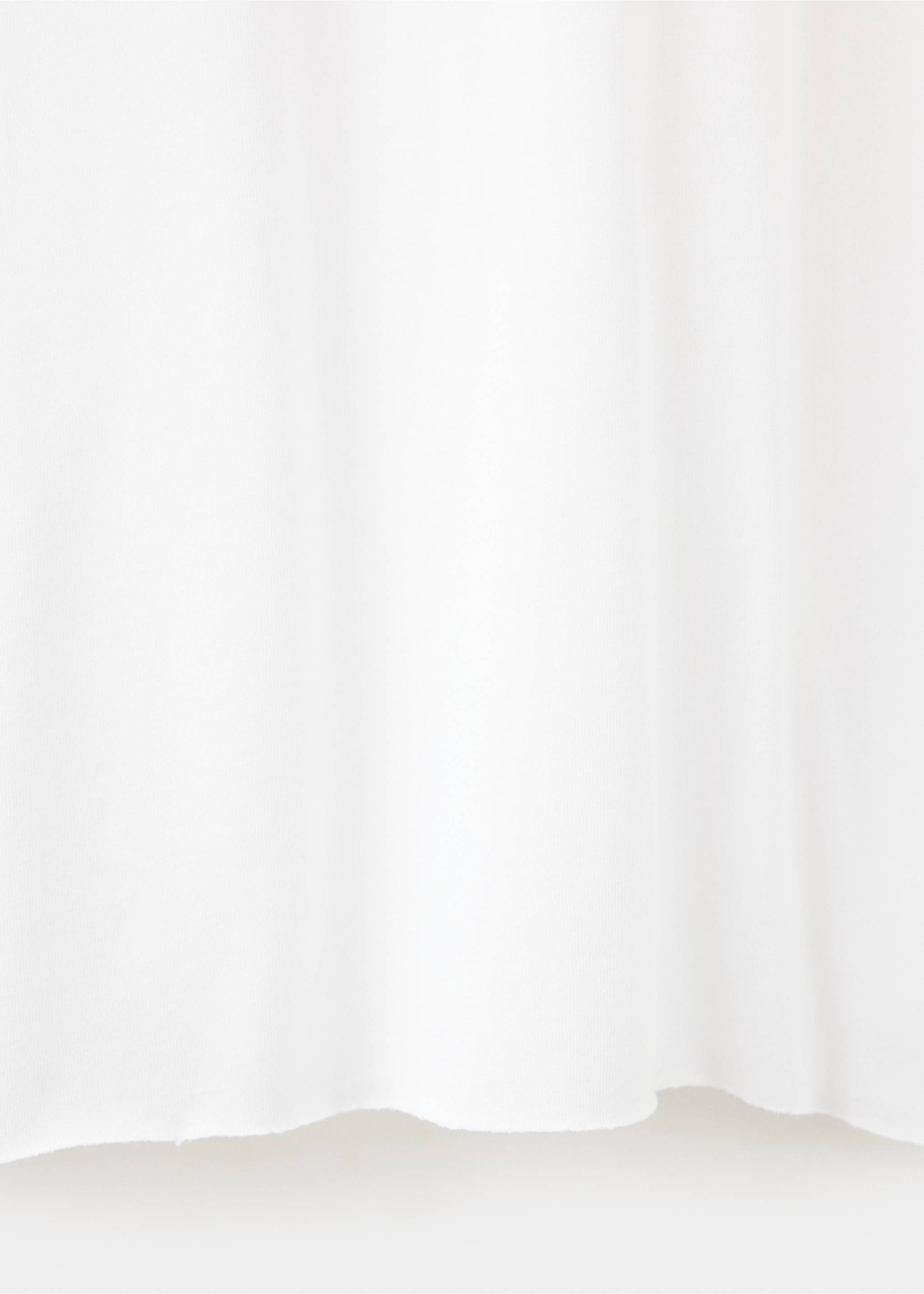 Long-sleeved fitted t-shirt - Details of the article 0, White. Ref: 37072913-00.