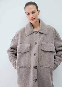 Oversized sherpa robe — Medium Brown 1