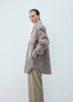 Oversized sherpa robe — Medium Brown 5
