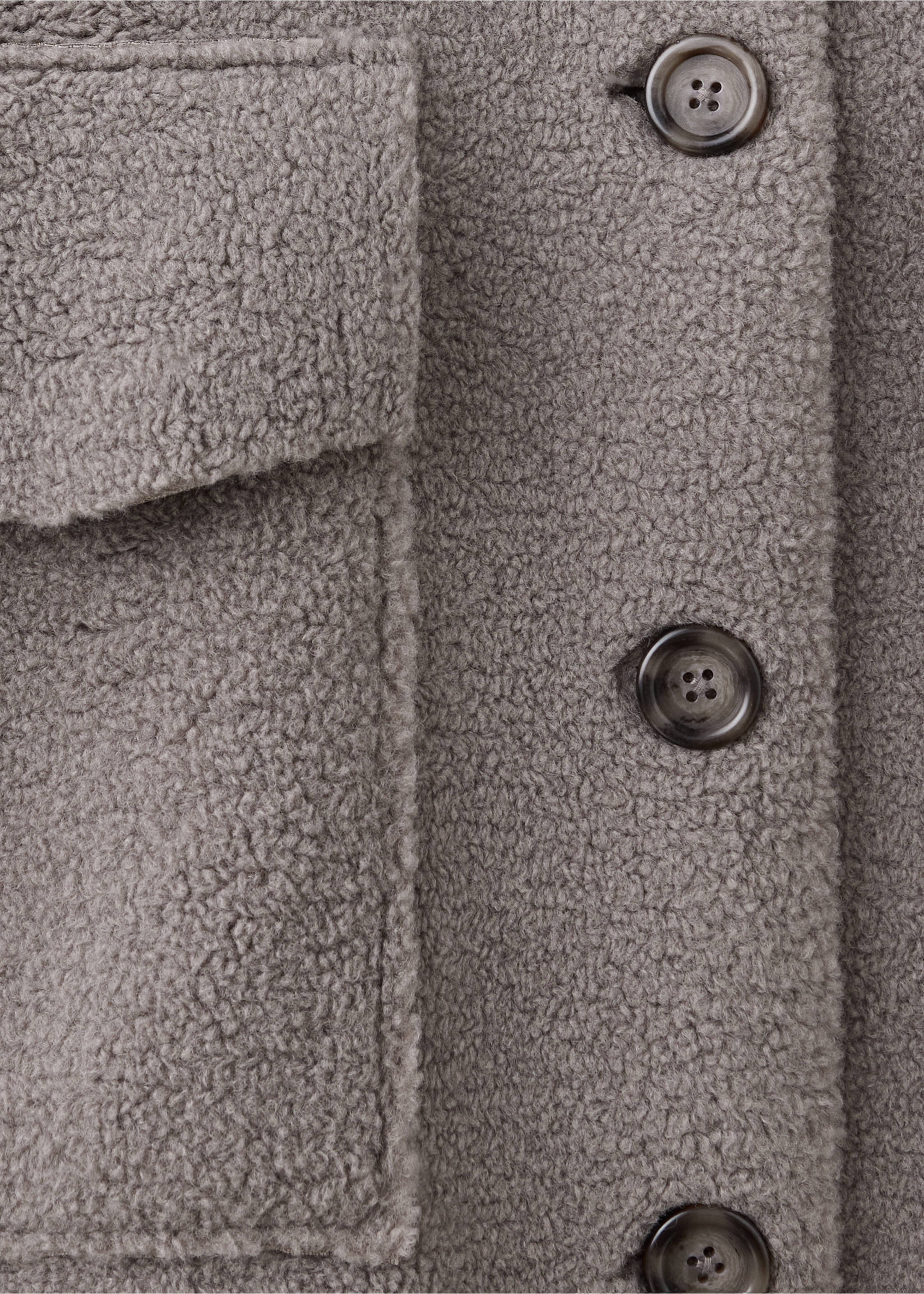 Oversize faux shearling robe - Details of the article 8, Medium Brown. Ref: 37072915-00.