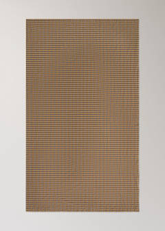 Two-tone checked cotton tablecloth for 2 to 4 people — Mustard 4