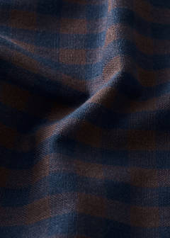 Two-tone checked cotton kitchen towels — Indigo Blue 3