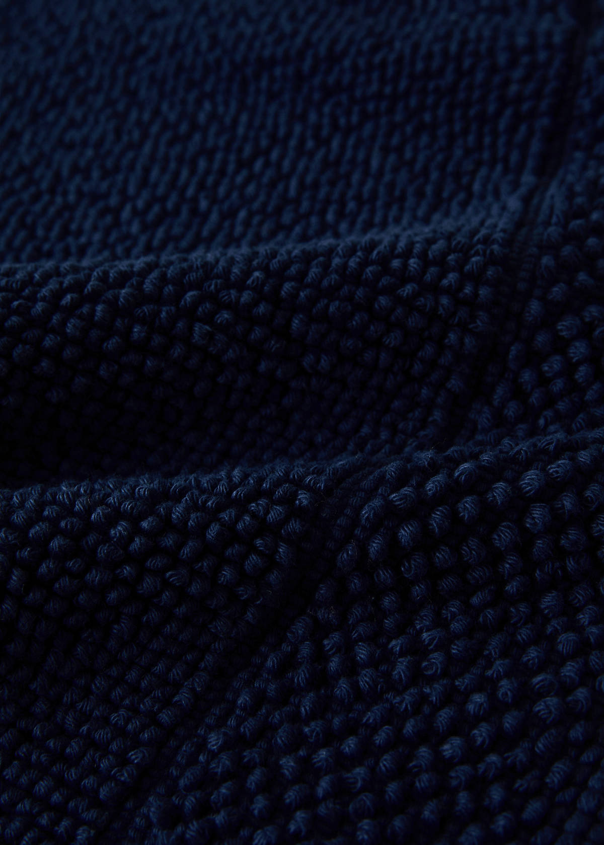 Garment-dyed cotton bath rug — Night Blue