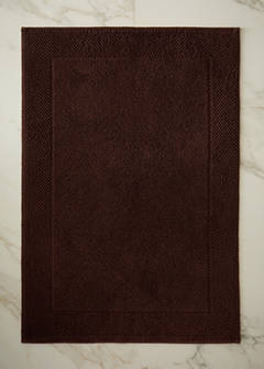 Garment-dyed cotton bath rug — Burgundy 1