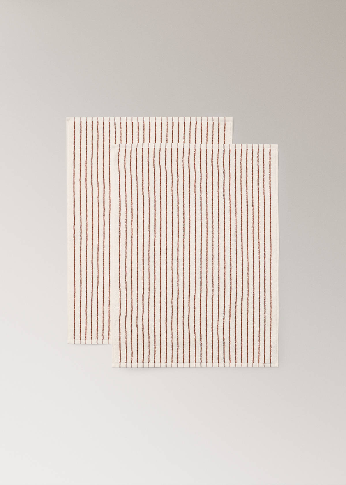Striped kitchen towels — Russet