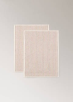 Striped kitchen towels — Russet 2