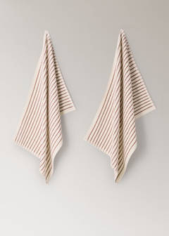 Striped kitchen towels — Russet 5