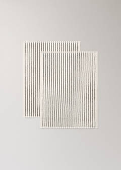 Striped kitchen towels — Grey 2