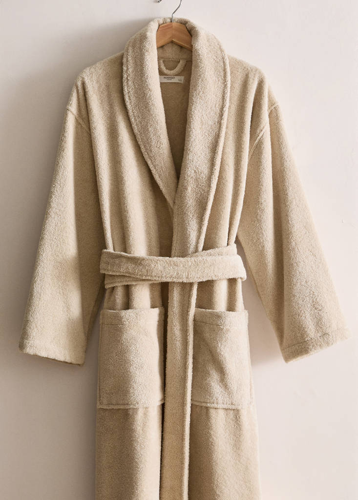 Soft cotton bathrobe — Sand