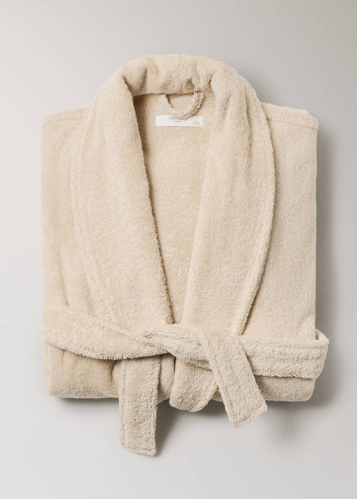Soft cotton bathrobe — Sand