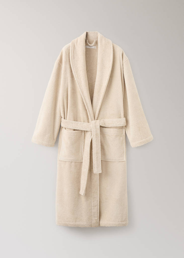 Soft cotton bathrobe — Sand