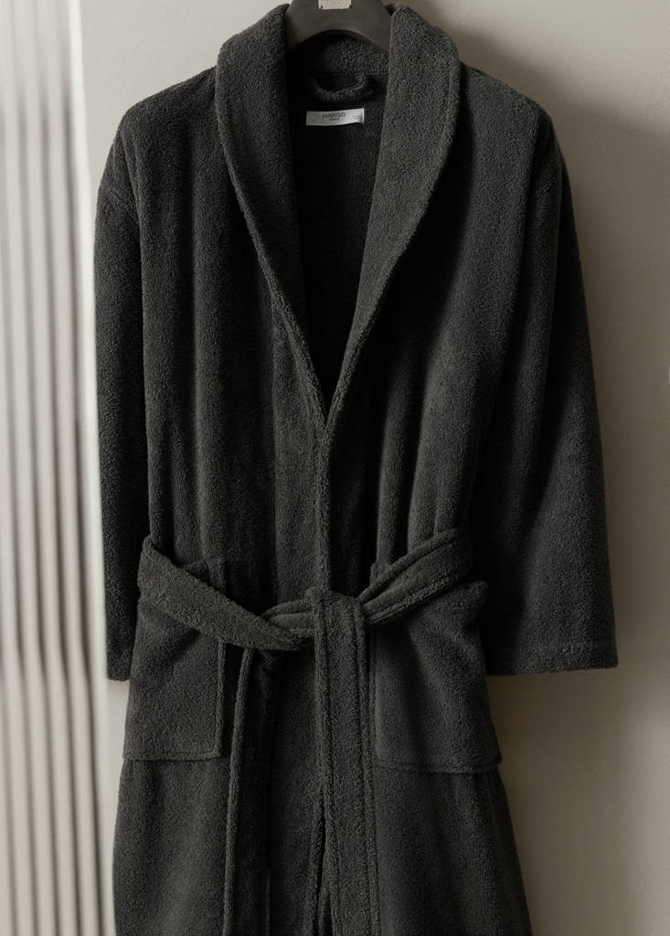 Soft cotton bathrobe — Coffee