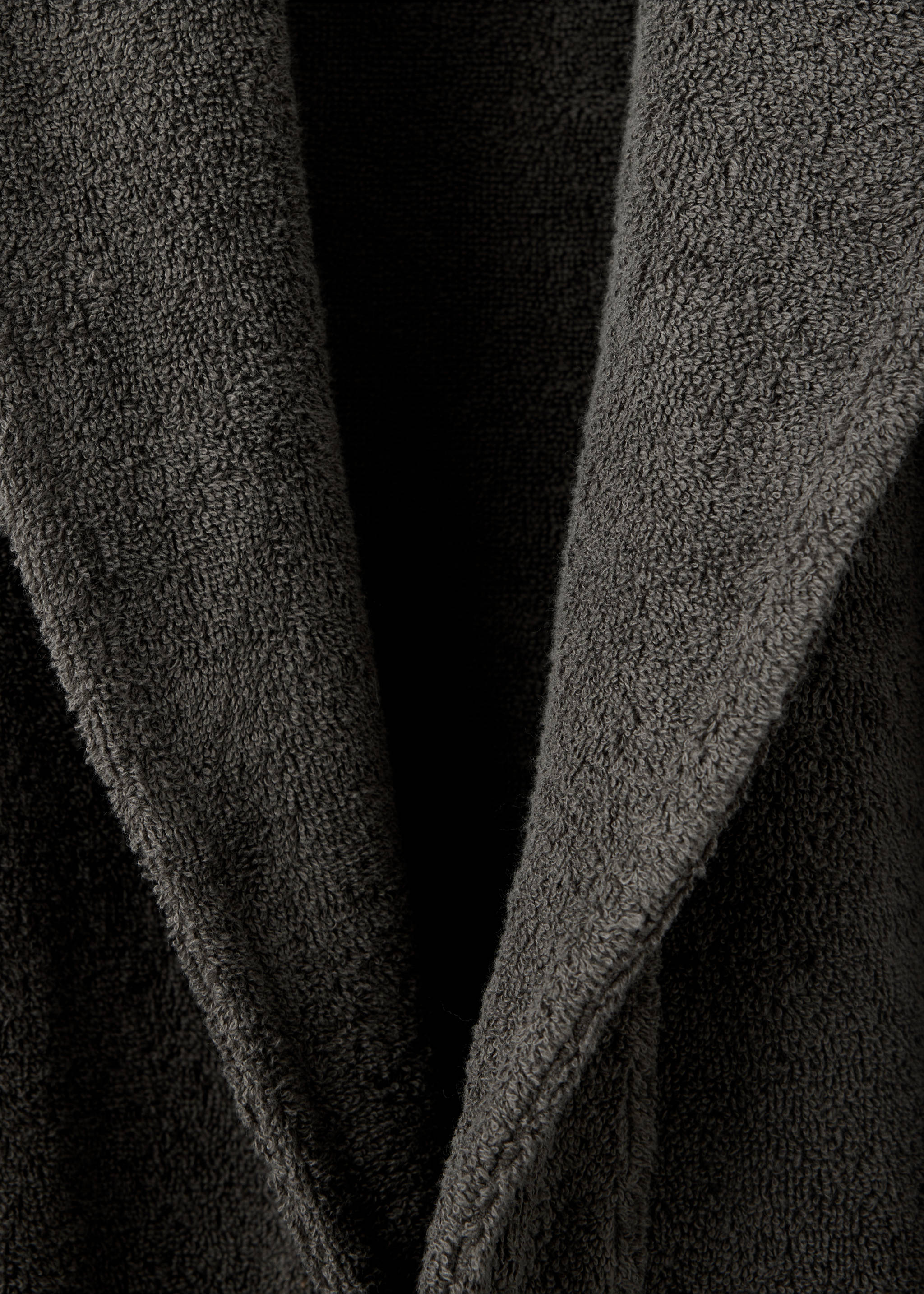 Soft cotton bathrobe - Details of the article 1, Coffee. Ref: 37072932-00.