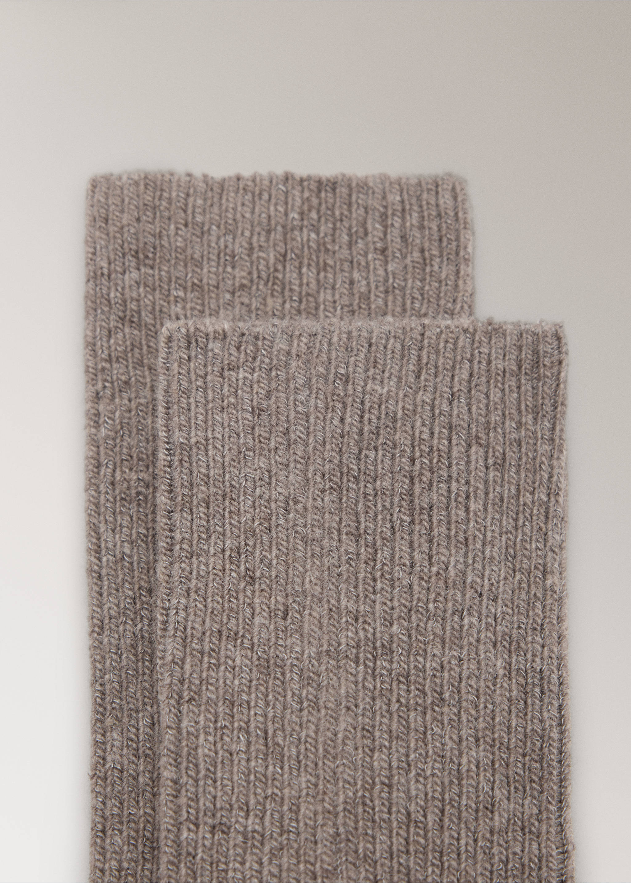 Ribbed socks - Reverse of the article, Brown. Ref: 37072935-00.