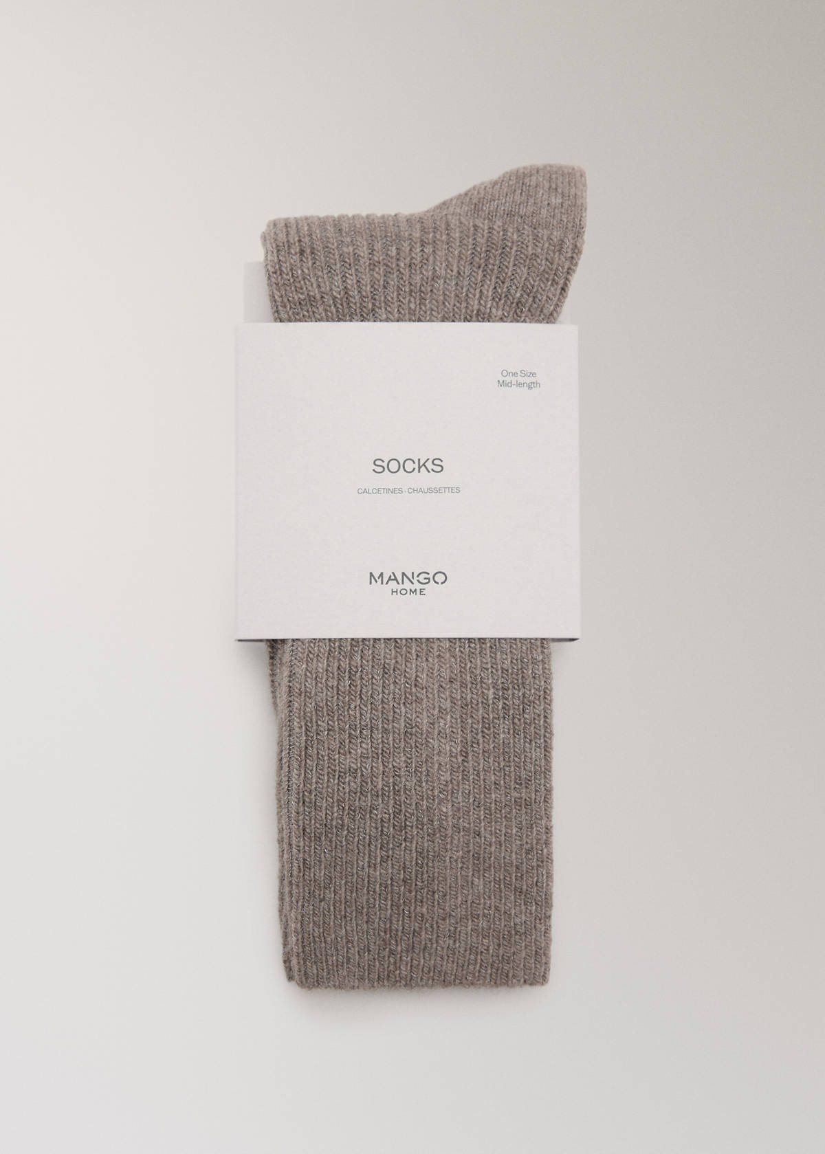 Ribbed socks — Brown