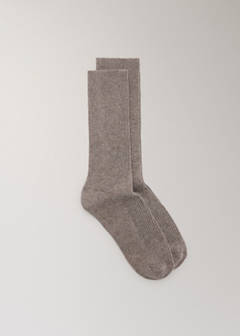 Ribbed socks — Brown 1