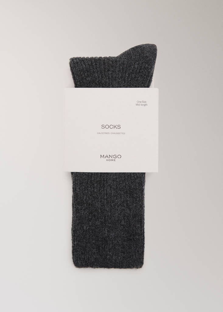Ribbed socks — Charcoal