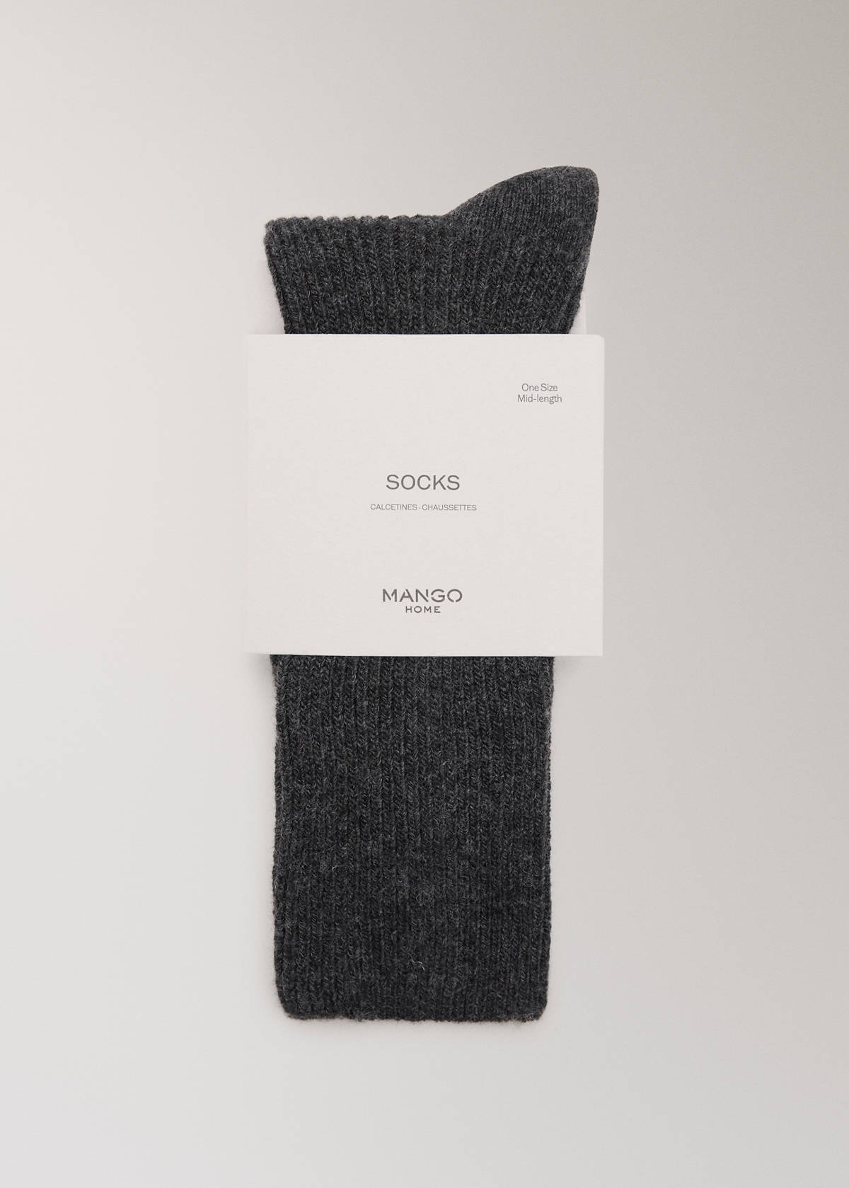 Ribbed socks — Charcoal