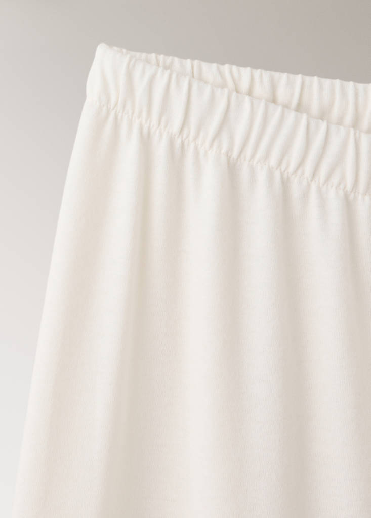Straight cotton trousers with a soft finish — Ivory White