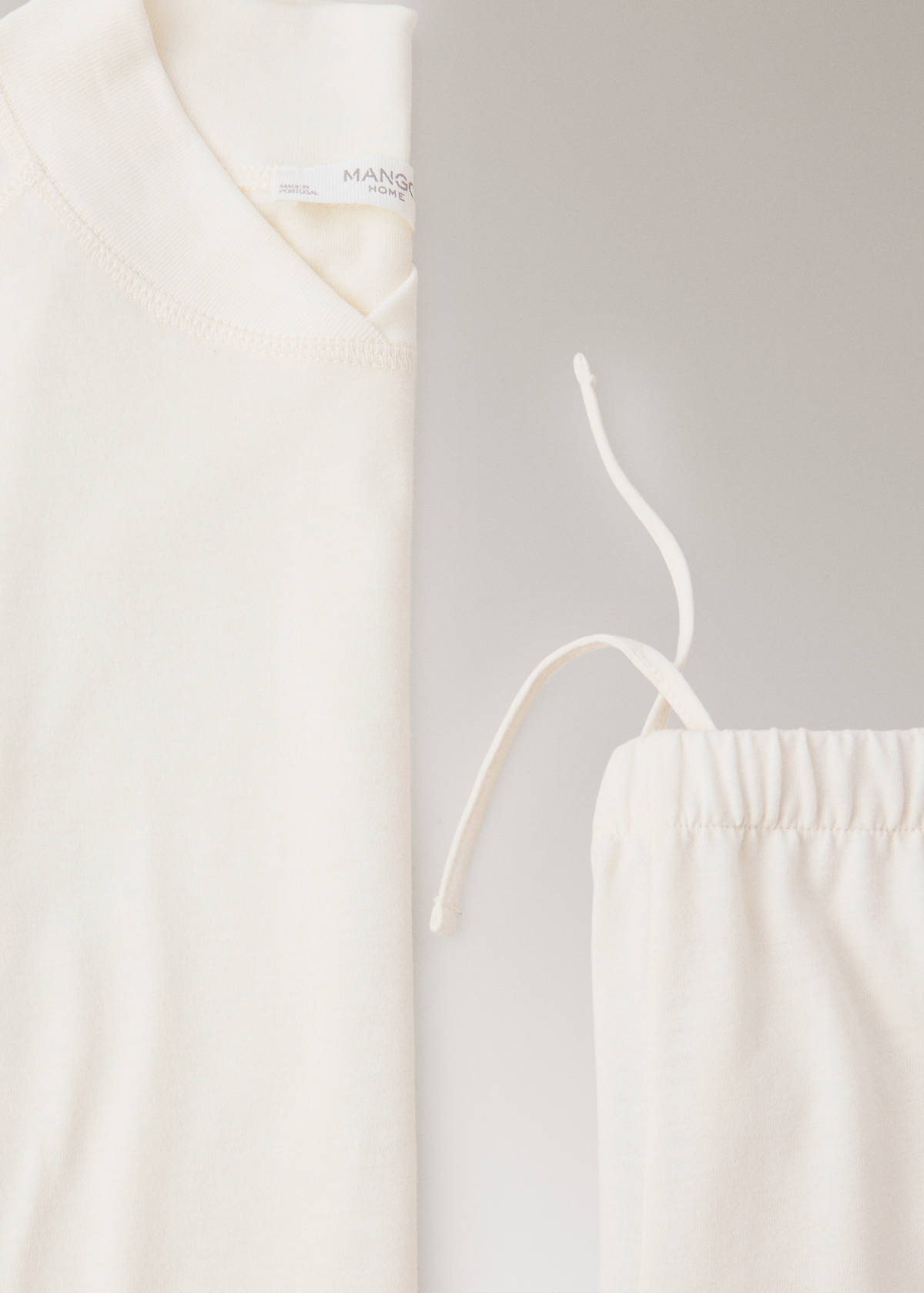 Straight cotton trousers with a soft finish — Ivory White