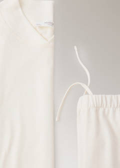 Straight cotton trousers with a soft finish — Ivory White 7