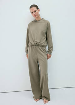 Straight cotton trousers with a soft finish — Green 2